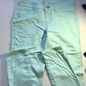 Light blue/green jeggings